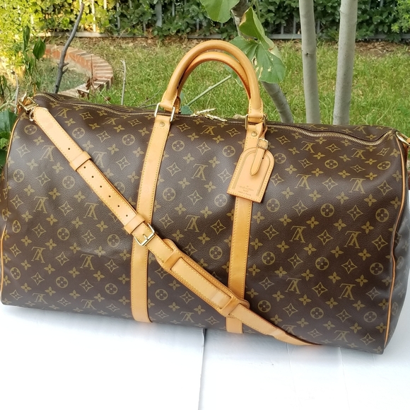 Authentic Louis Vuitton Monogram Keepall Bandouliere 60 Travel Boston Bag - Picture 1 of 16